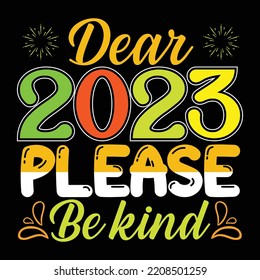 Happy new year t-shirt design vector template