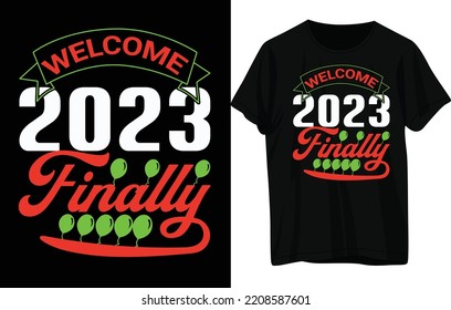 Happy New Year T-Shirt Design. 