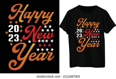 Happy New Year T-Shirt Design .