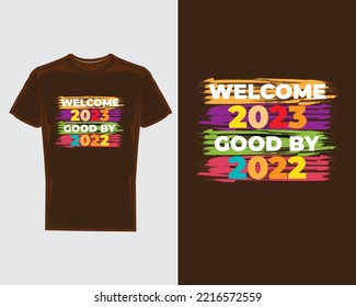 Happy new year t-shirt design