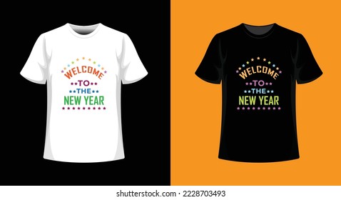 happy new year t-shirt design