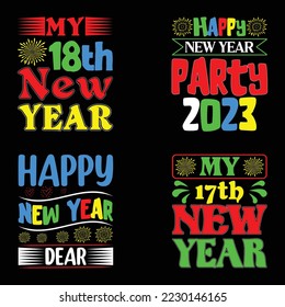Happy New Year T-Shirt Design.