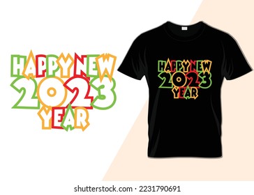 Happy new year T-shirt design