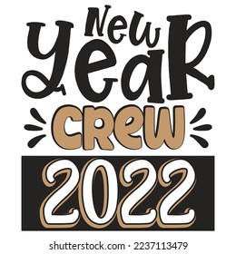 Happy new year T-shirt design, vector file .