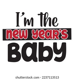 Happy new year T-shirt design, vector file .