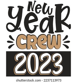Happy new year T-shirt design, vector file .