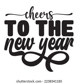 Happy New Year T-Shirt Design, Vector File.