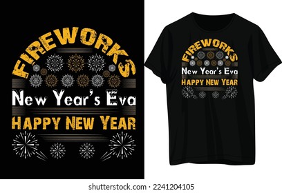 Happy new year T-shirt design