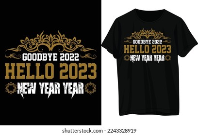 Happy new year T-shirt design