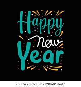 Happy new year t-shirt design