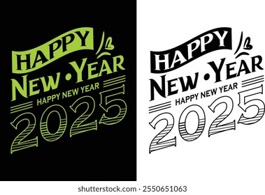 Happy new year t-shirt design.