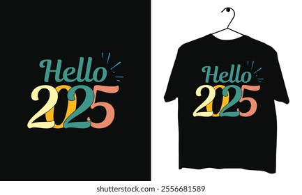 happy new year t-shirt design 2025