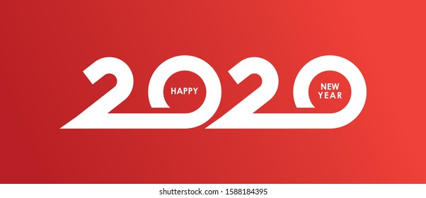 Happy New Year twenty-twenty logo Design. Can be use as monogram, mnemonic, symbol, emblem design. Design resource to use greetings, card, poster, flyer, face book past and social media content making
