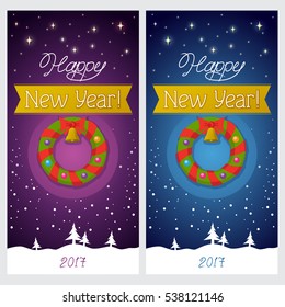 Happy New Year! Two different cards Happy New Year!