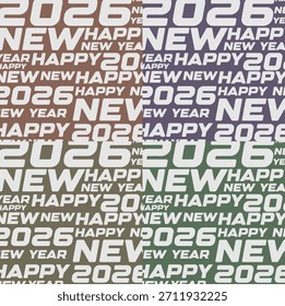 Feliz año Nuevo Vector de fondo tipográfico