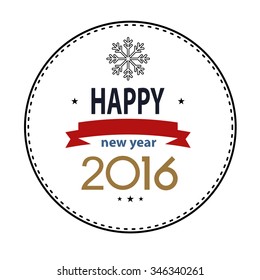Happy New Year typographic  background 