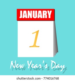 Happy New Year Typographical Hand Lettering  Card And Wallpaper Background. Design Concept For Graphic, Banners, Presentations, Wallpaper, Reports. Vector Illustration. Eps10