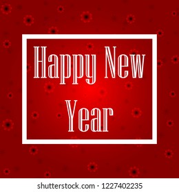 Happy New Year Typographical on Xmas background with  snowflakes. Merry Christmas card. Vector Illustration