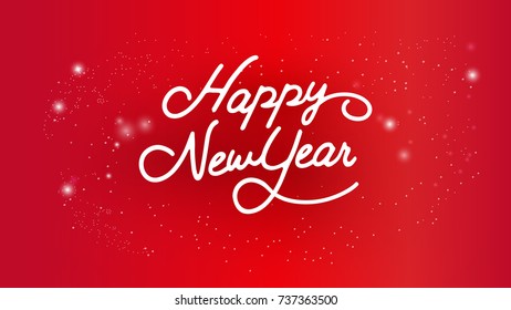 Happy New Year Typography and background greeting card. Seasonal lettering. background layout design banner template. vector illustration.
