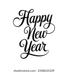 Happy New Year Typography Banner Design