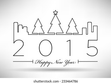 Happy New Year Typography Design 