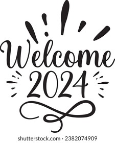 Happy new year typography design