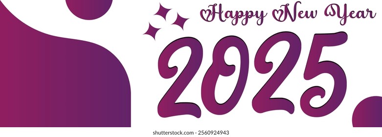 
Happy New Year typography design