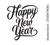 Happy New Year typography image vector design illustration