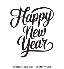 Happy New Year typography image vector design illustration