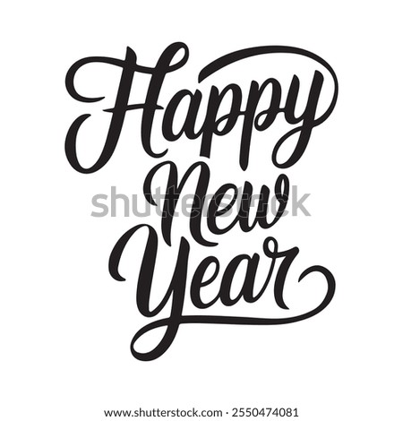 Happy New Year typography image vector design illustration