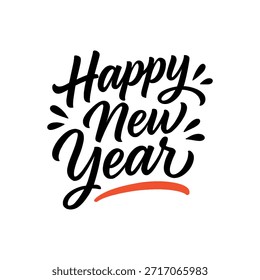 happy new year typography logo design silhouette logo vector line art logo design