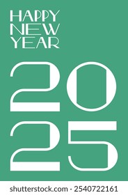 Happy New Year Typography Poster