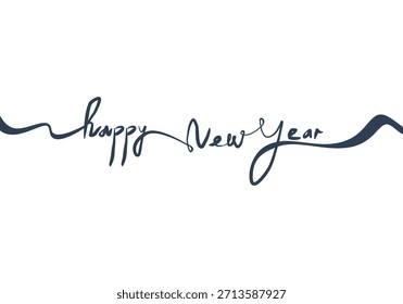 Happy New Year-Typografie, geeignet für Kalender, Banner, Poster oder Cover