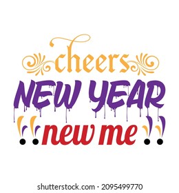 Happy New Year Typography T shirt Design