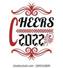 Happy New Year Typography T Shirt Design