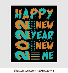 Happy new year typography tshirt design