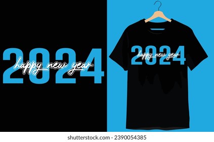 Happy new year typography t-shirt design 