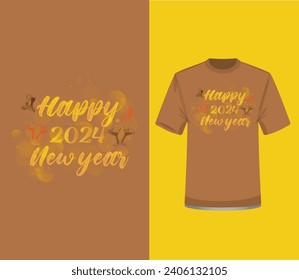 Happy new year Typography T-shirt design, T-shirt, Typography, design, minimalist ti shirt