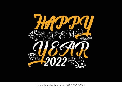 Tipografía feliz de Año Nuevo dos