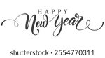 Happy new year typography vector eps