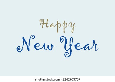 Happy New Year typography vector design. Text on white background. Celebrate the new year festival. Happy New Year typography poster, and t-shirt design.