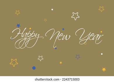 Happy New Year typography vector design. Celebrate the new year festival. Happy New Year typography poster, and t-shirt design.