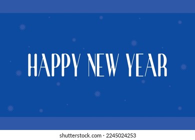 Feliz diseño vectorial de tipografía de Año Nuevo. Celebrar el festival de año nuevo. Afiche de tipografía de Año Nuevo feliz, y diseño de camisetas. Diseño de texto de tipografía de color blanco. 