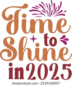 Happy New Year Typography Vector Design