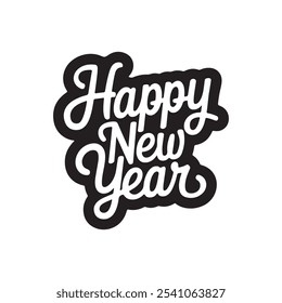 happy new year typography vector arts and design