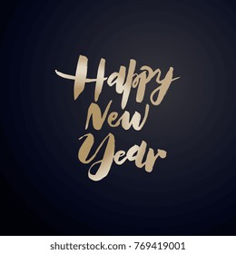 Happy New Year  typography vector design for greeting cards and poster. Happy New Year hand lettering. New Year vector text. Design template celebration. Vector illustration.