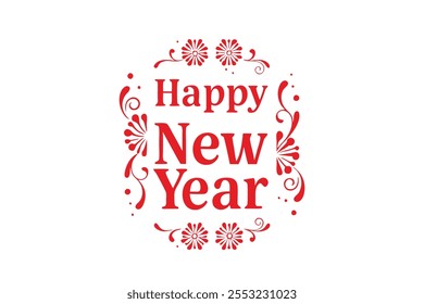 happy new Year! typograpy design
