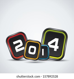 Happy new year - vector 2014