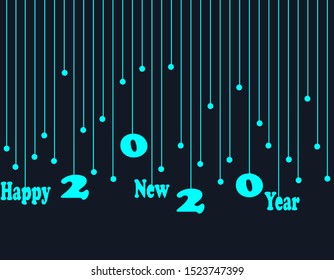 Happy new year vector abstract background 2020