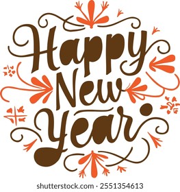 Feliz año nuevo Arte vectorial 